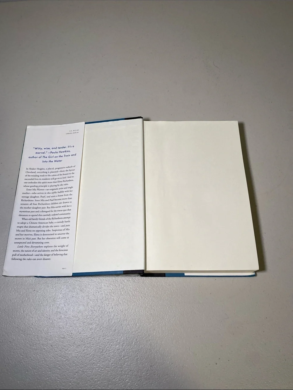 Celeste Ng Little Fires Everywhere Hardcover in Teal & Blue